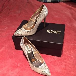Badgley Mischka Crystal Heels size 7